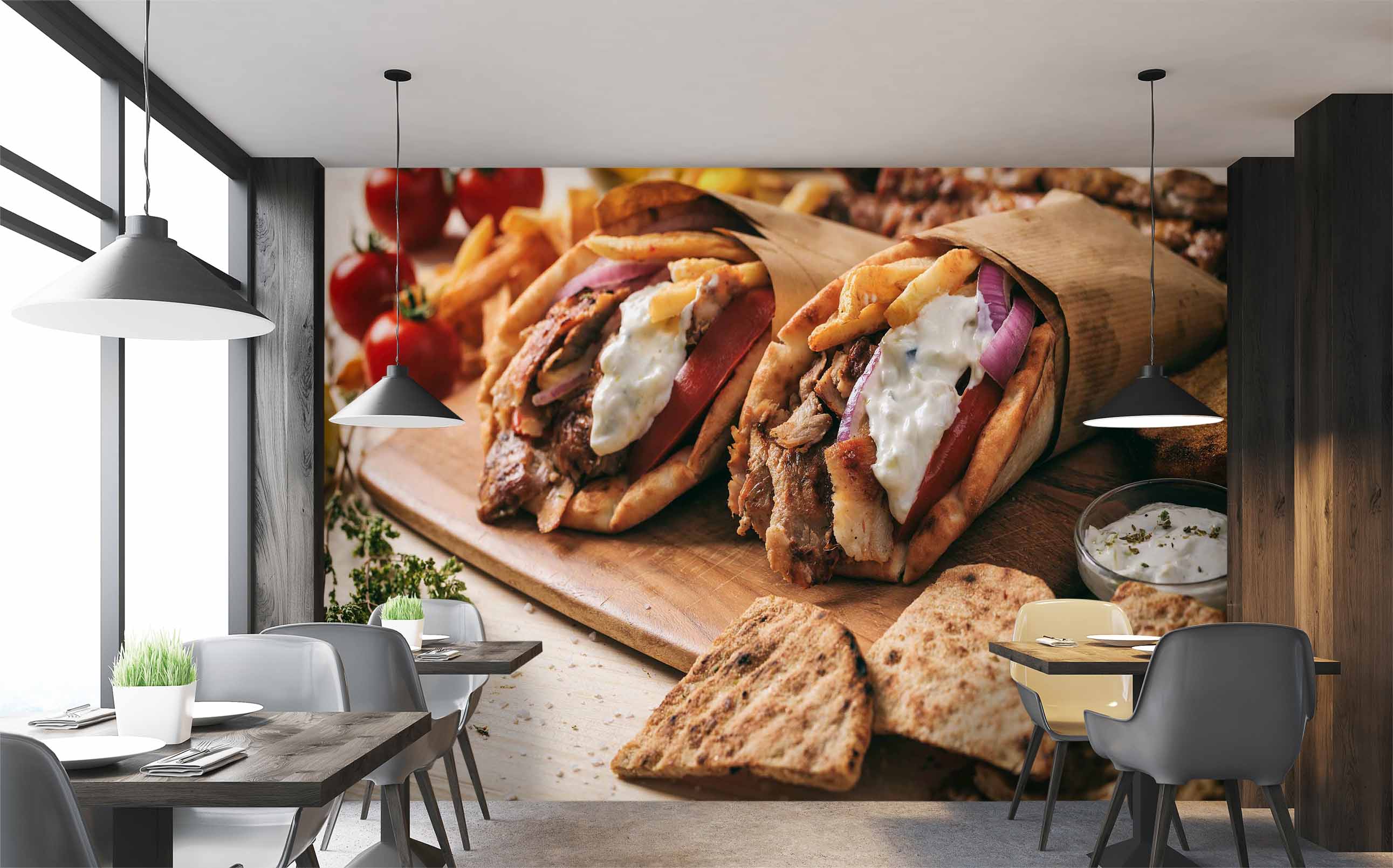 3D Grill Kebab Shop BBQ 313 Wall Mural Wall Murals Commercial