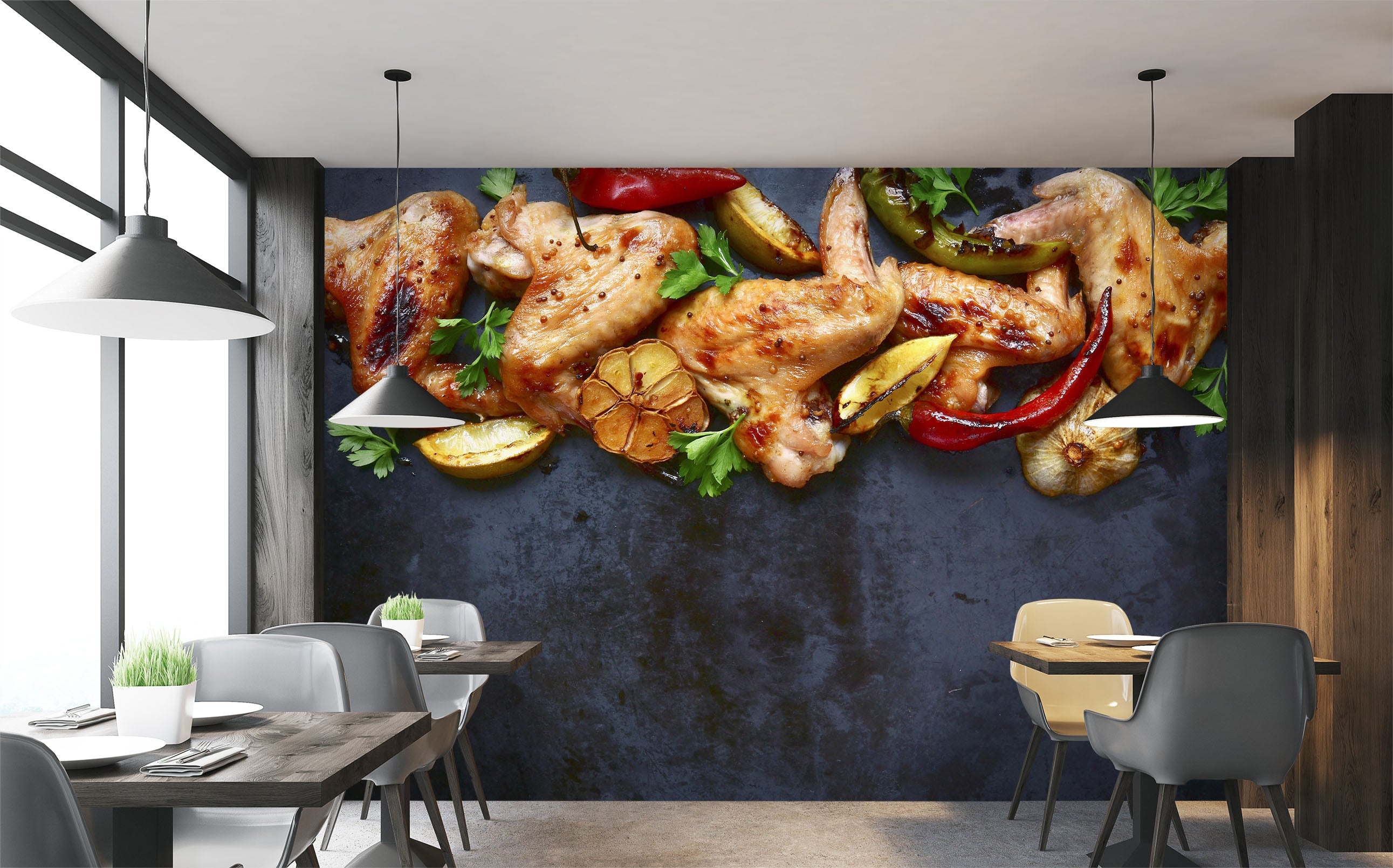 3D Grill Kebab Shop BBQ 309 Wall Mural Wall Murals Commercial