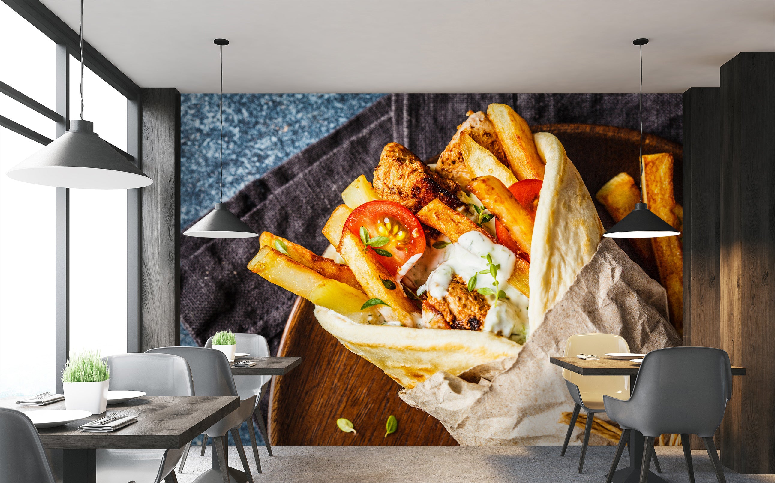 3D Grill Kebab Shop BBQ 330 Wall Mural Wall Murals Commercial