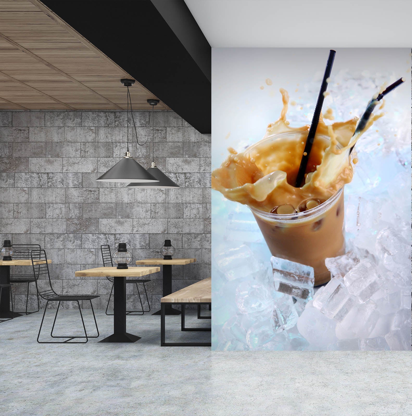 3D Pearl Tea 2106 Fruit Bubble Tea Milk Tea Shop Wall Murals
