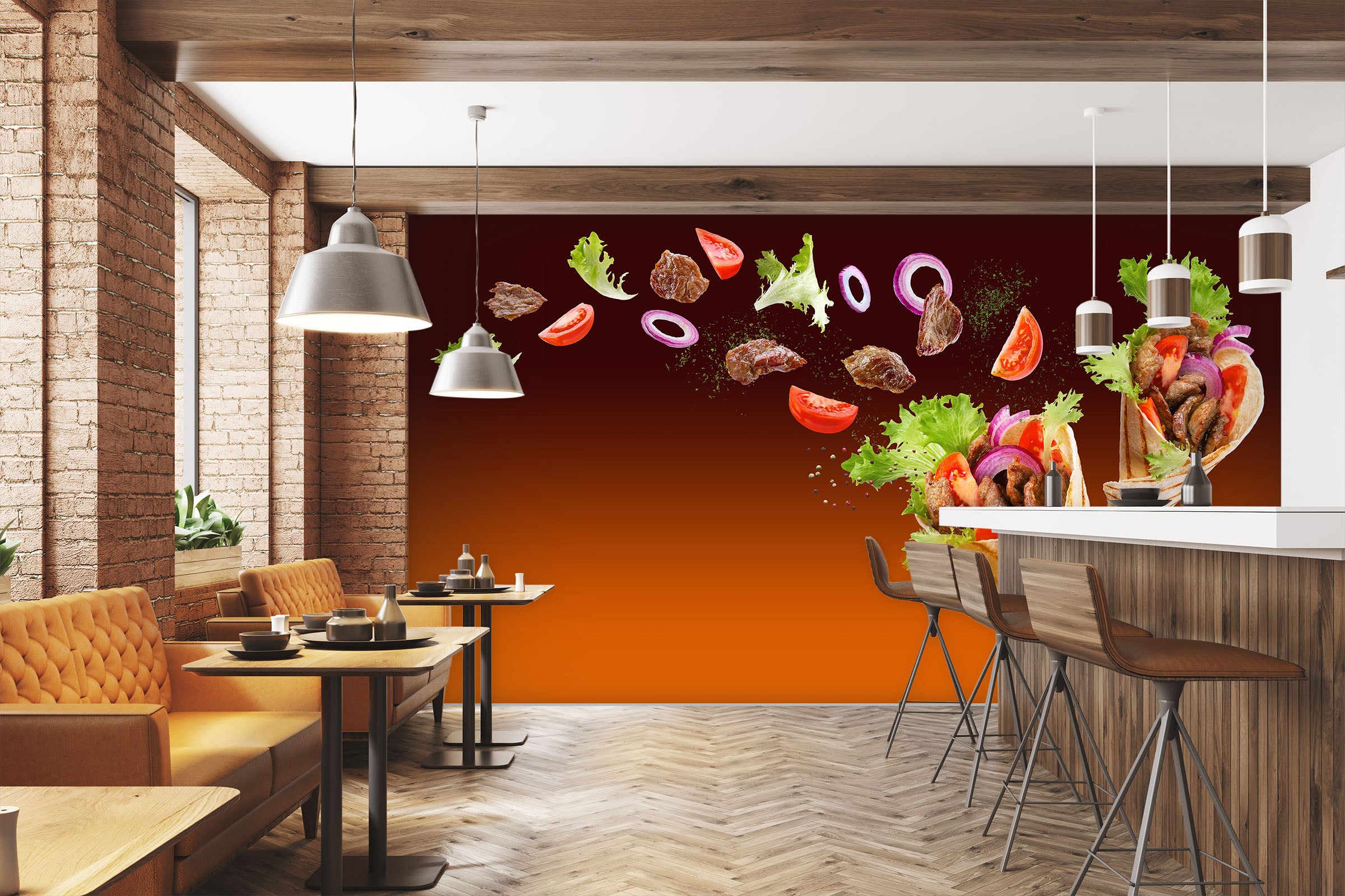 3D Grill Kebab Shop BBQ 346 Wall Mural Wall Murals Commercial