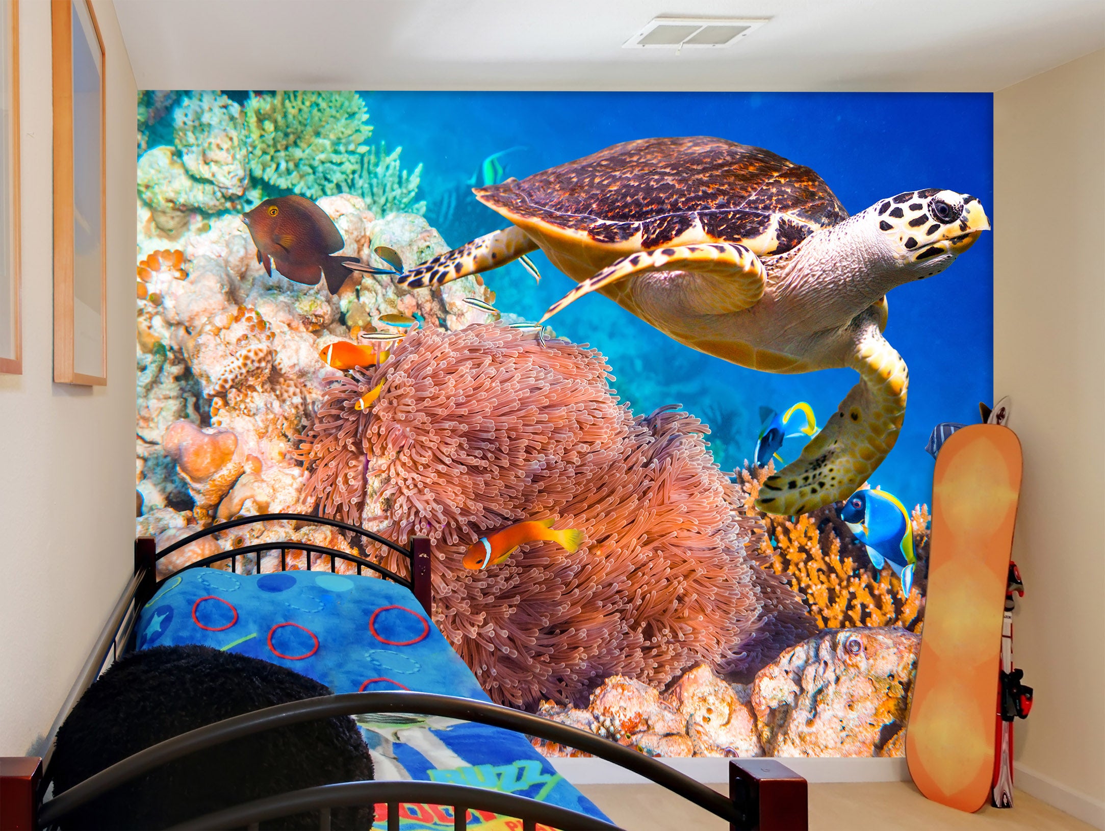 3D Sea Turtle 2020 Wall Mural Wall Murals