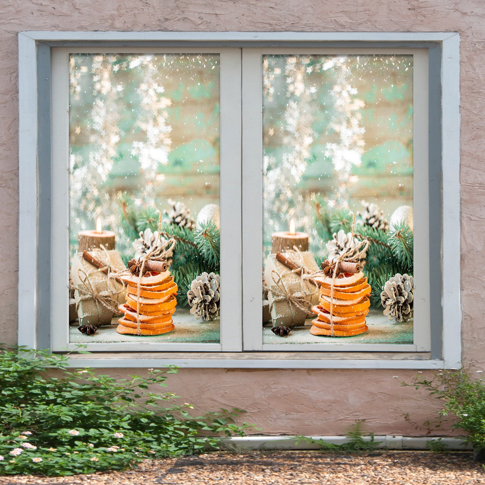 3D Gift Bread 1007 Christmas Window Film Print Sticker Cling Stained Glass Xmas