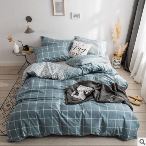 3D Green Grid 15080 Bed Pillowcases Quilt