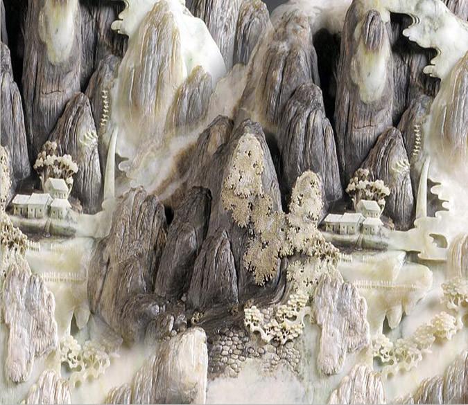 3D Stone hill sculpture Wallpaper AJ Wallpaper 1 