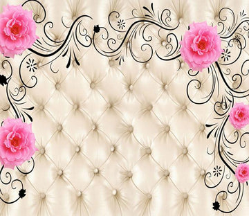 Red 3D Blooming Flower Scene Wallpaper AJ Wallpaper 1 