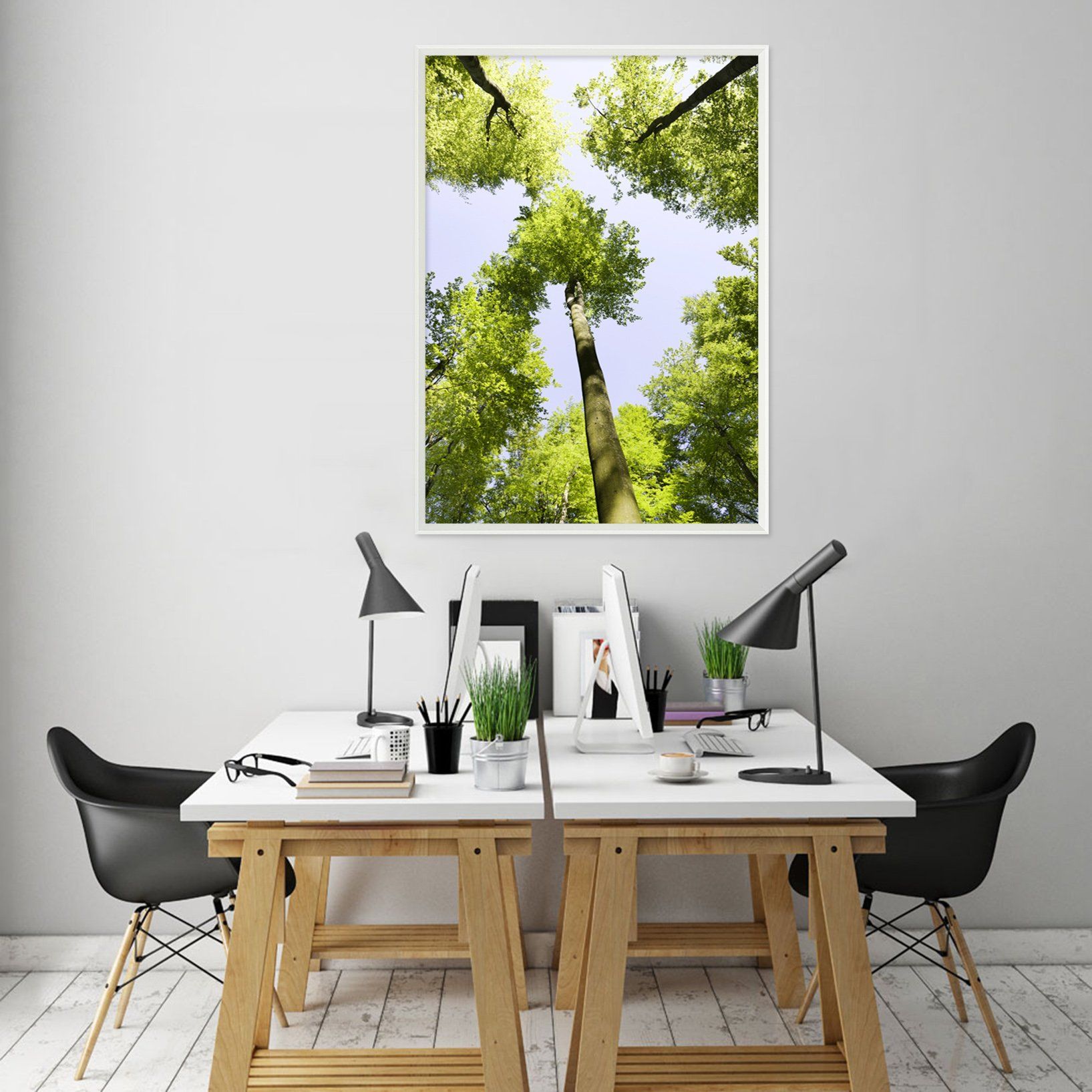 3D Big Tree 017 Fake Framed Print Painting Wallpaper AJ Creativity Home 