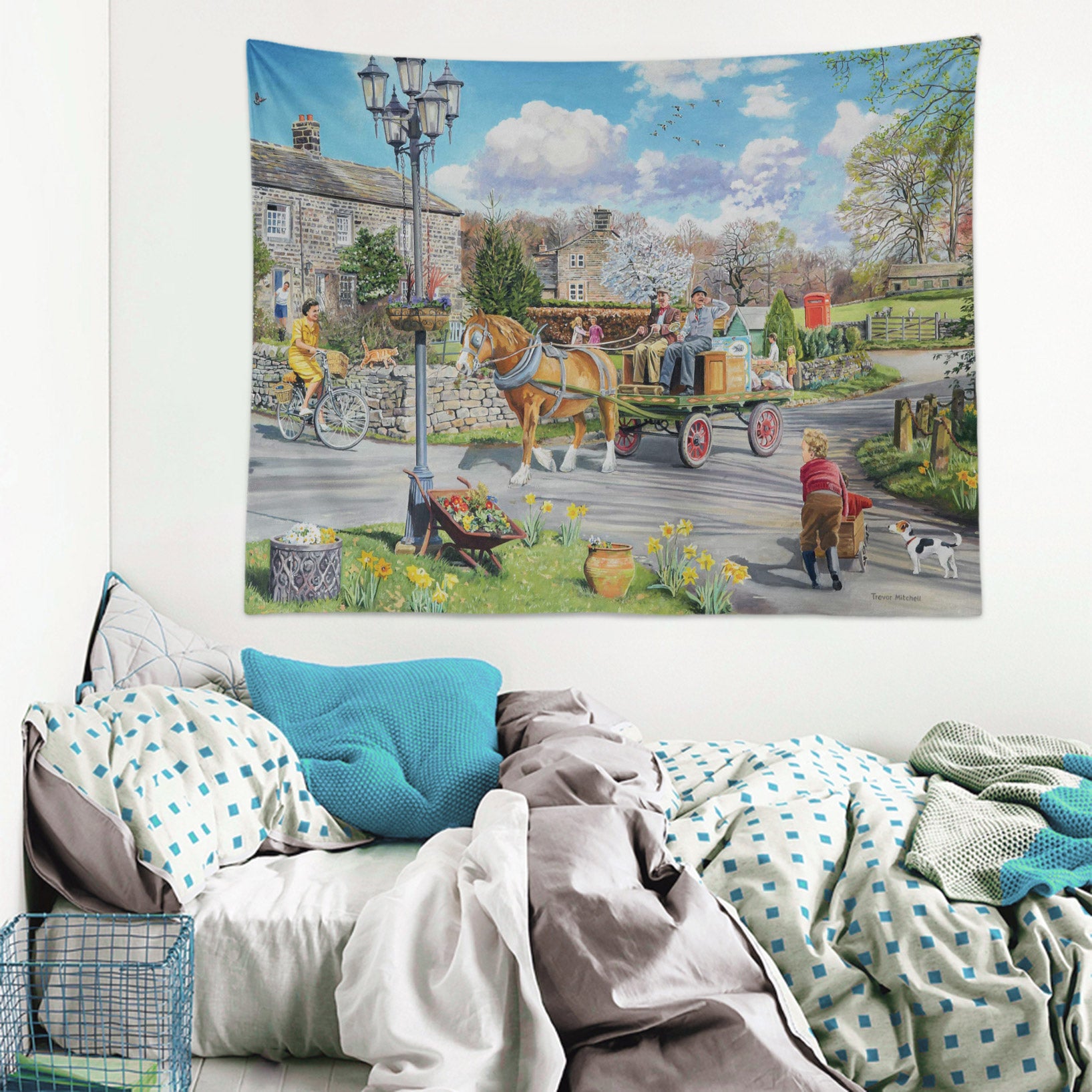 3D Carriage Grass 11278 Trevor Mitchell Tapestry Hanging Cloth Hang