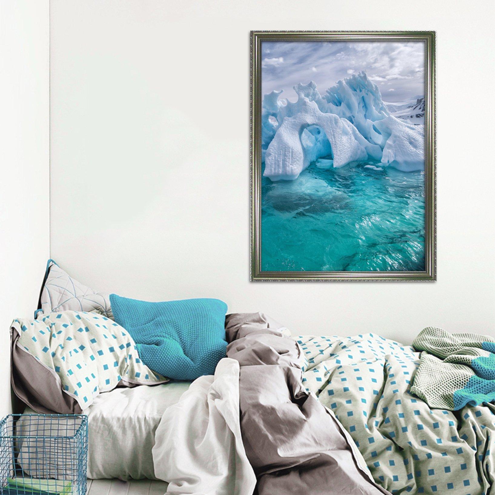 3D Melting Ice 036 Fake Framed Print Painting Wallpaper AJ Creativity Home 