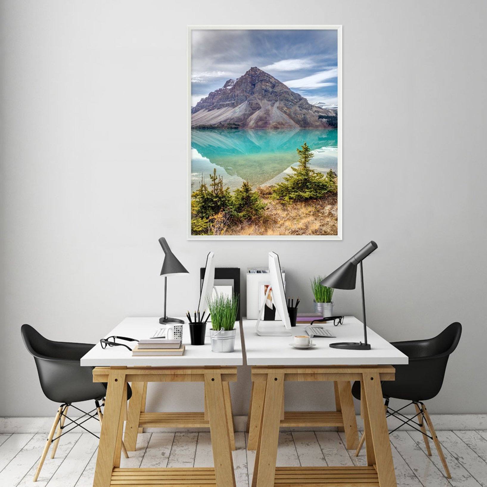 3D Lake Surface 033 Fake Framed Print Painting Wallpaper AJ Creativity Home 