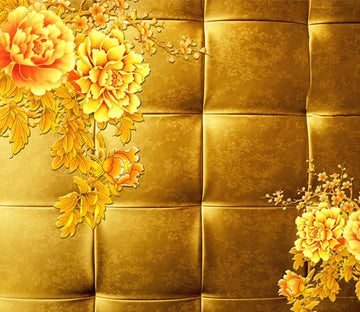 3D Metal Colorful Flowers Wallpaper AJ Wallpaper 1 