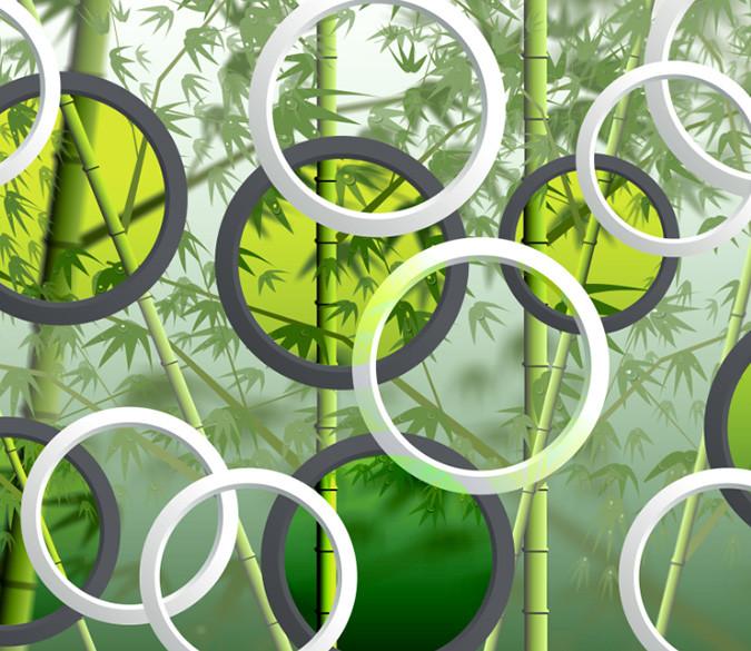 3D Round Bamboo Wallpaper AJ Wallpaper 1 