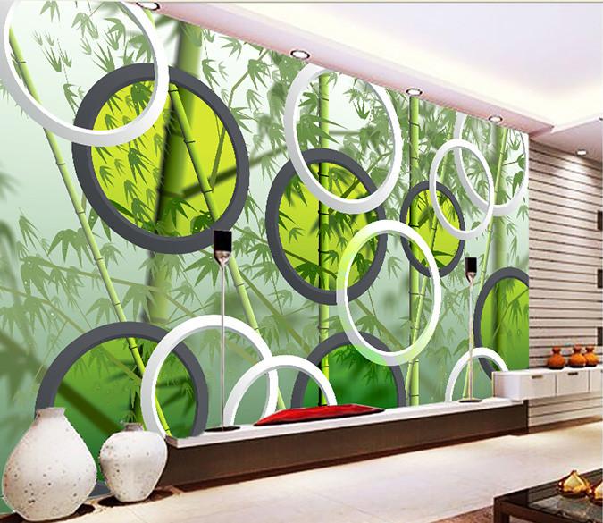 3D Round Bamboo Wallpaper AJ Wallpaper 1 
