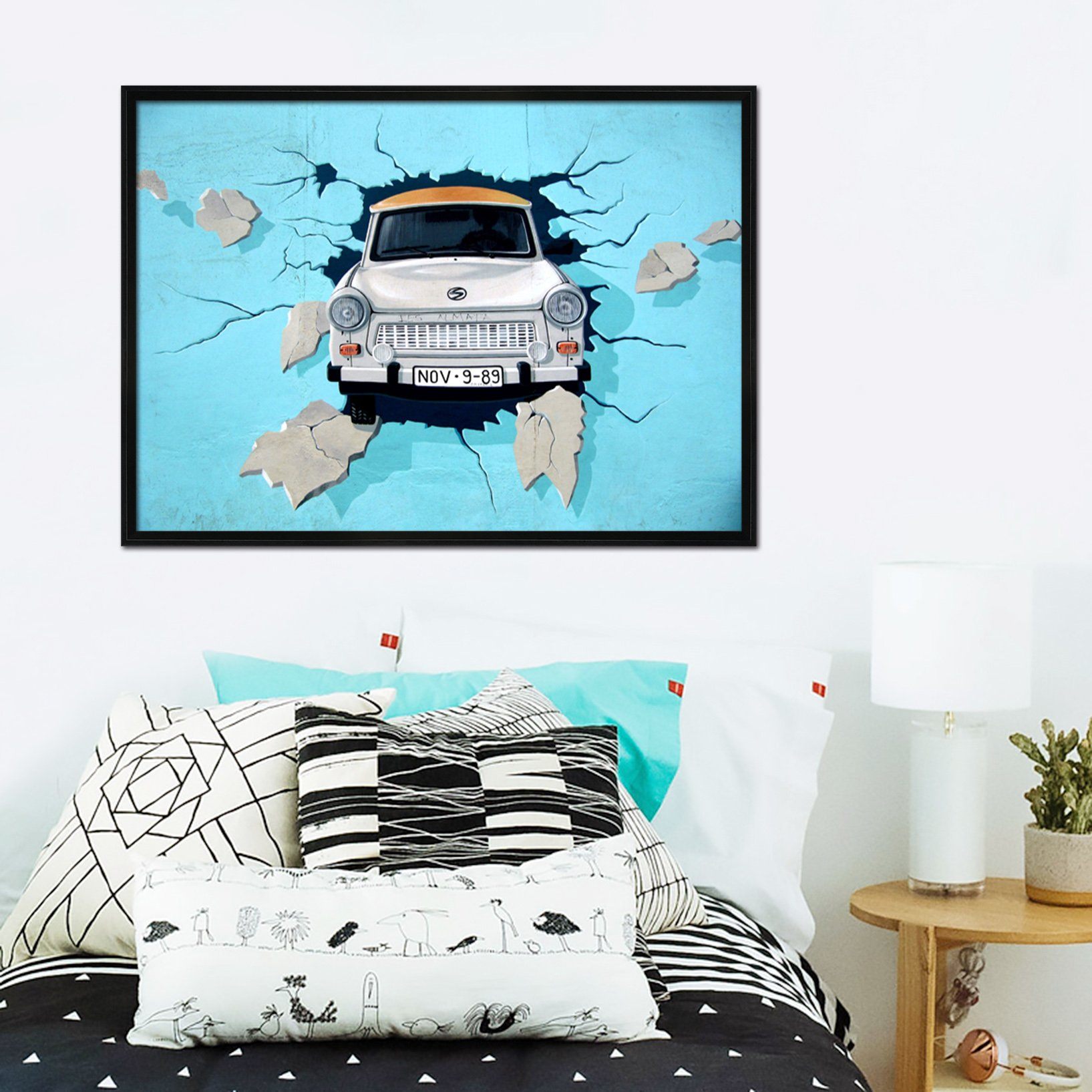 3D Broken Wall 015 Fake Framed Print Painting Wallpaper AJ Creativity Home 