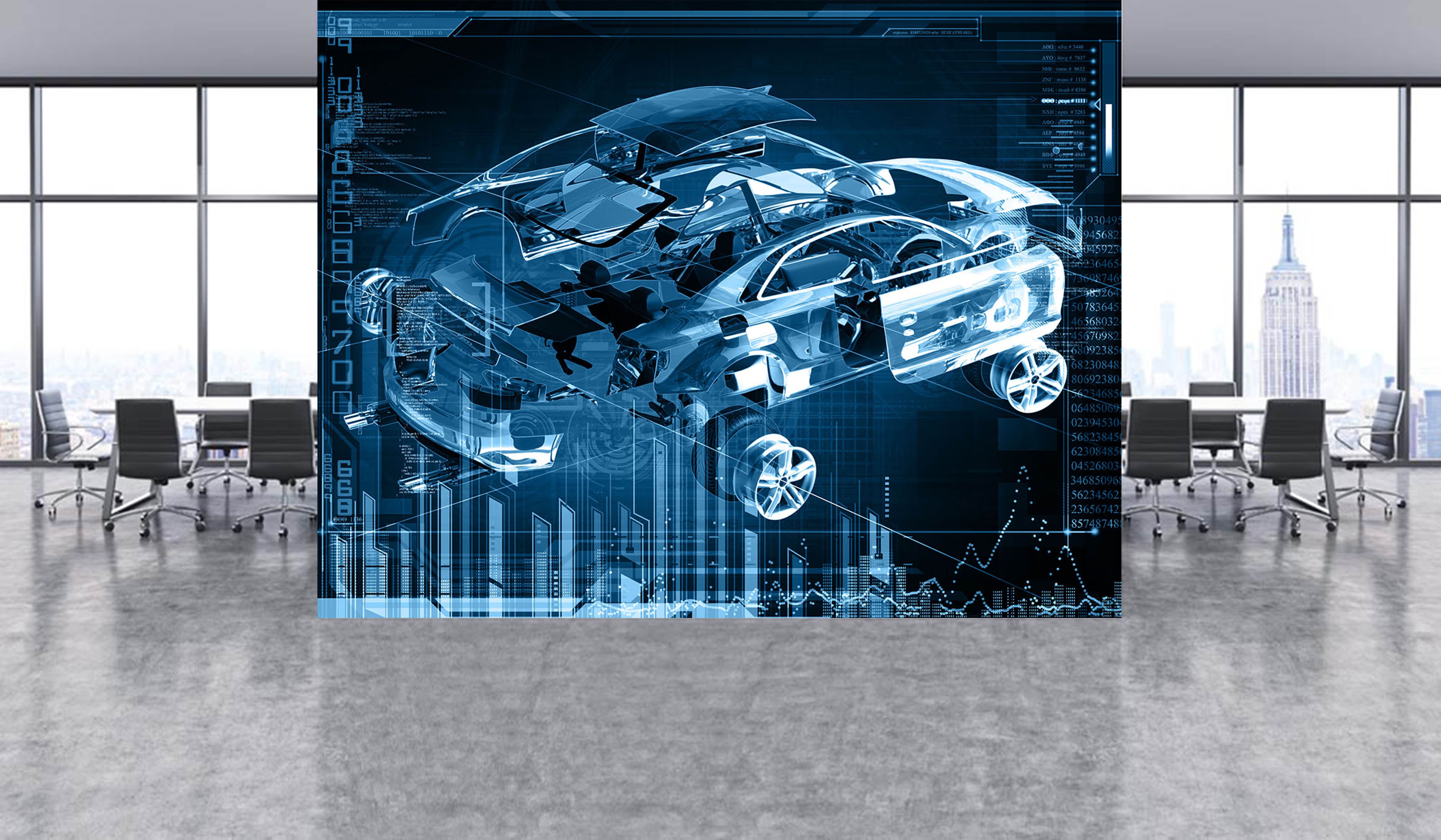 3D Assemble Car 404 Vehicle Wall Murals