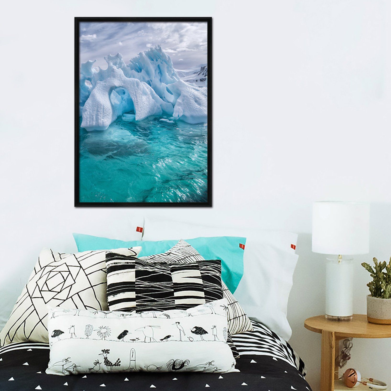 3D Melting Ice 036 Fake Framed Print Painting Wallpaper AJ Creativity Home 