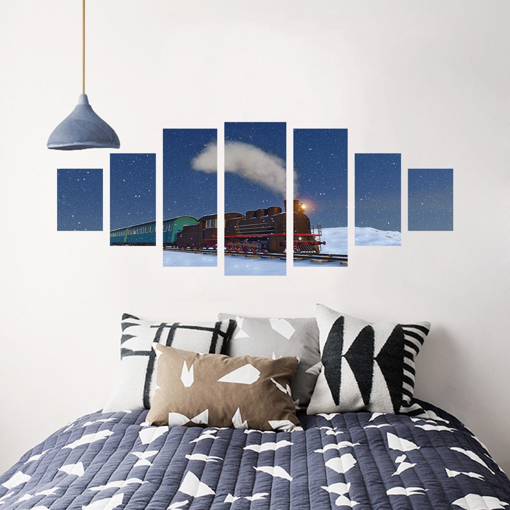 3D Train Launch 128 Unframed Print Wallpaper Wallpaper AJ Wallpaper 