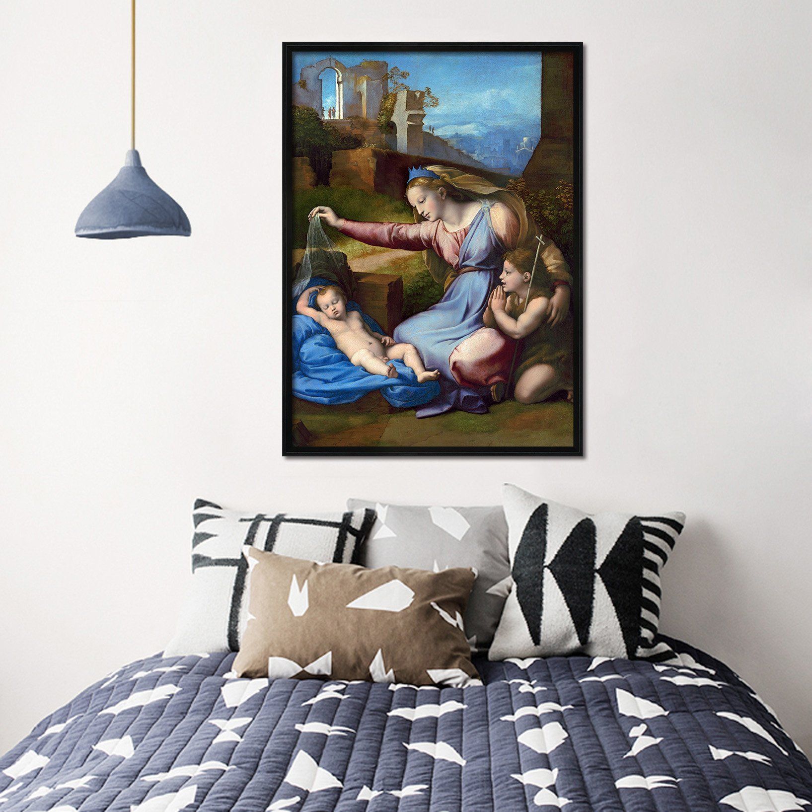 3D Mother Child 128 Fake Framed Print Painting Wallpaper AJ Creativity Home 