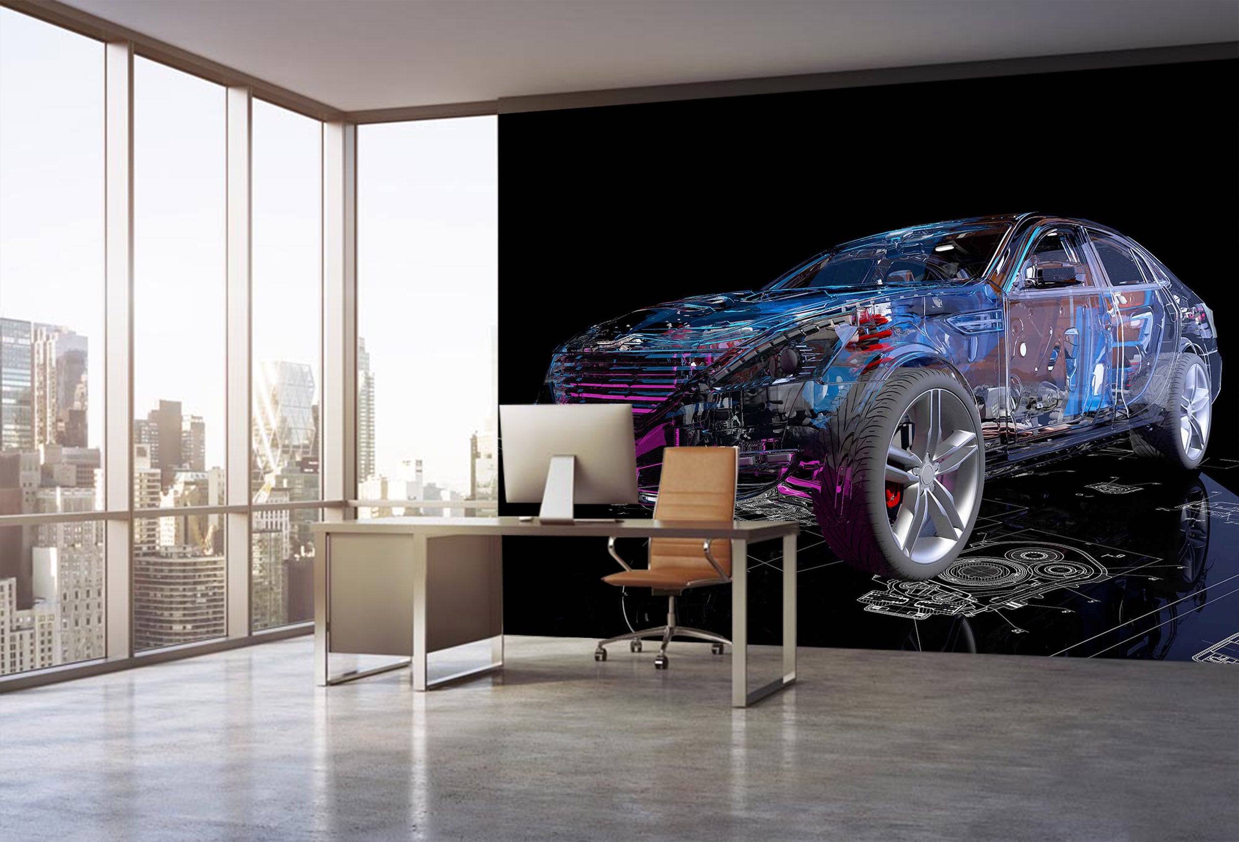 3D Transparent Cars 402 Vehicle Wall Murals
