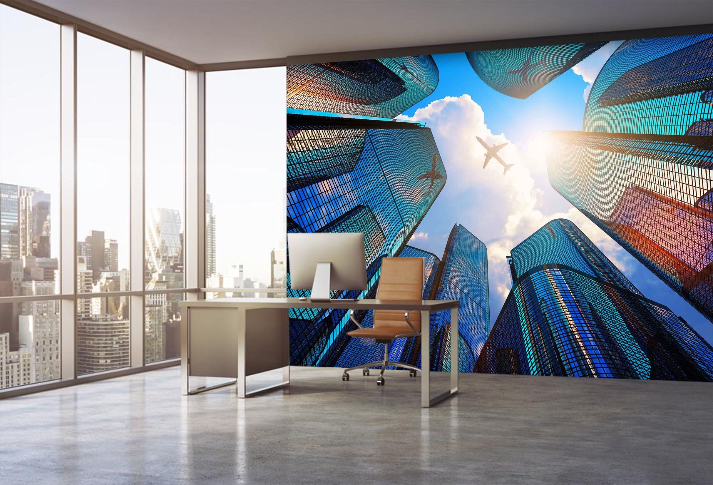 3D Building Sunshine 070 Wall Murals Wallpaper AJ Wallpaper 2 