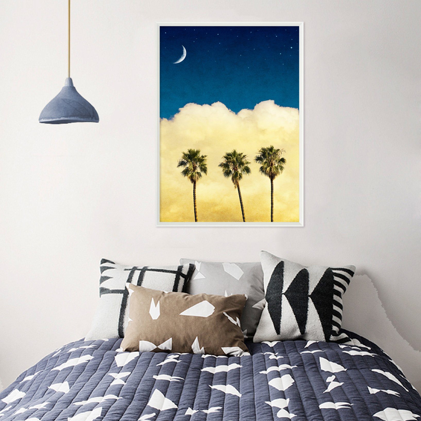 3D Meniscus Cloud 023 Fake Framed Print Painting Wallpaper AJ Creativity Home 