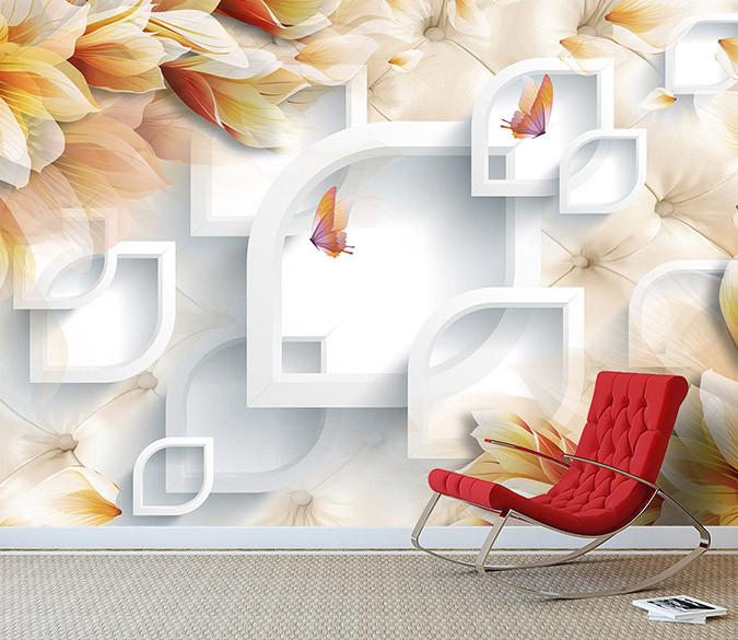 3D Charming Flowers Scene Wallpaper AJ Wallpaper 1 