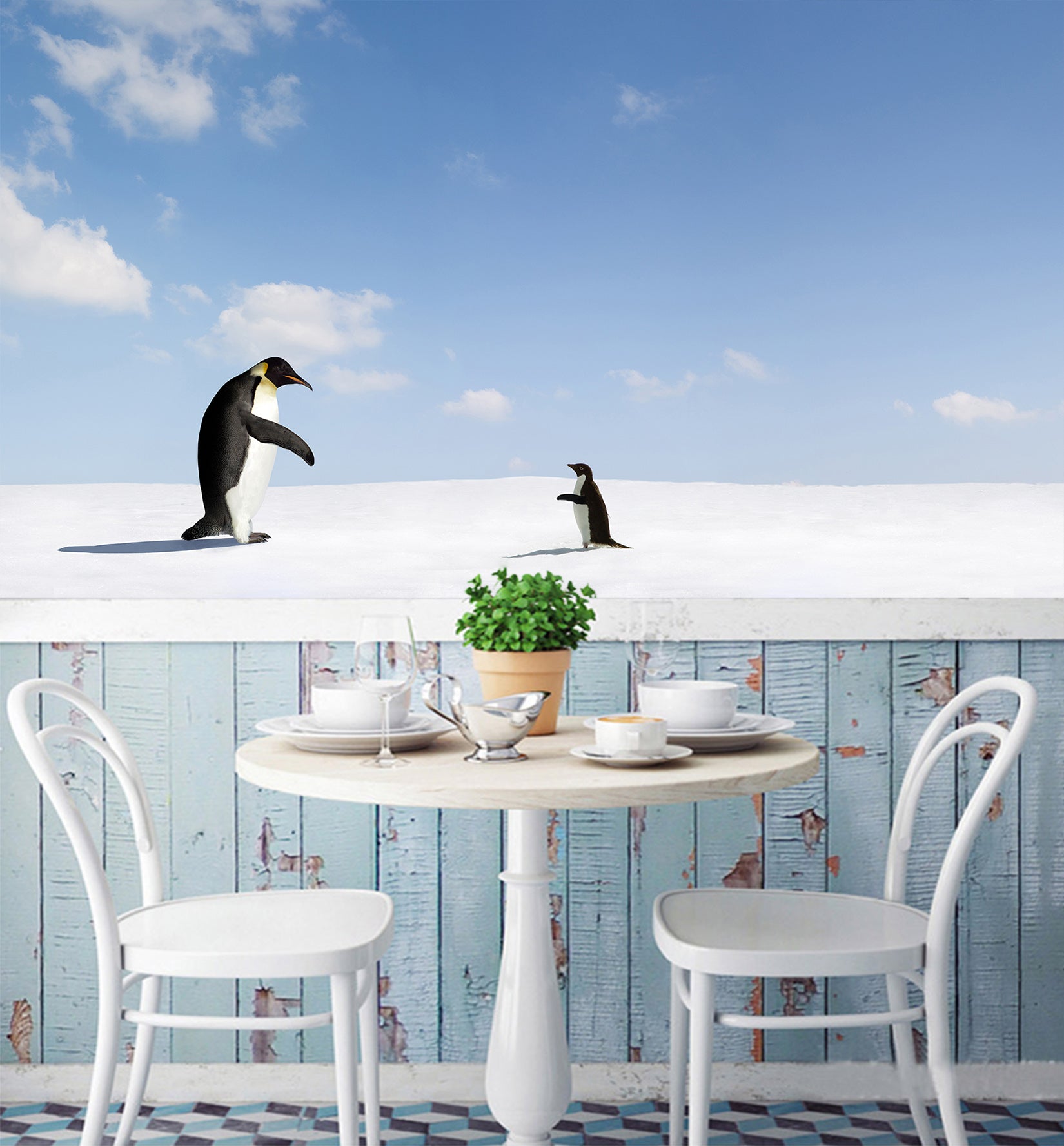 3D Sunshine Penguin 356 Wall Murals