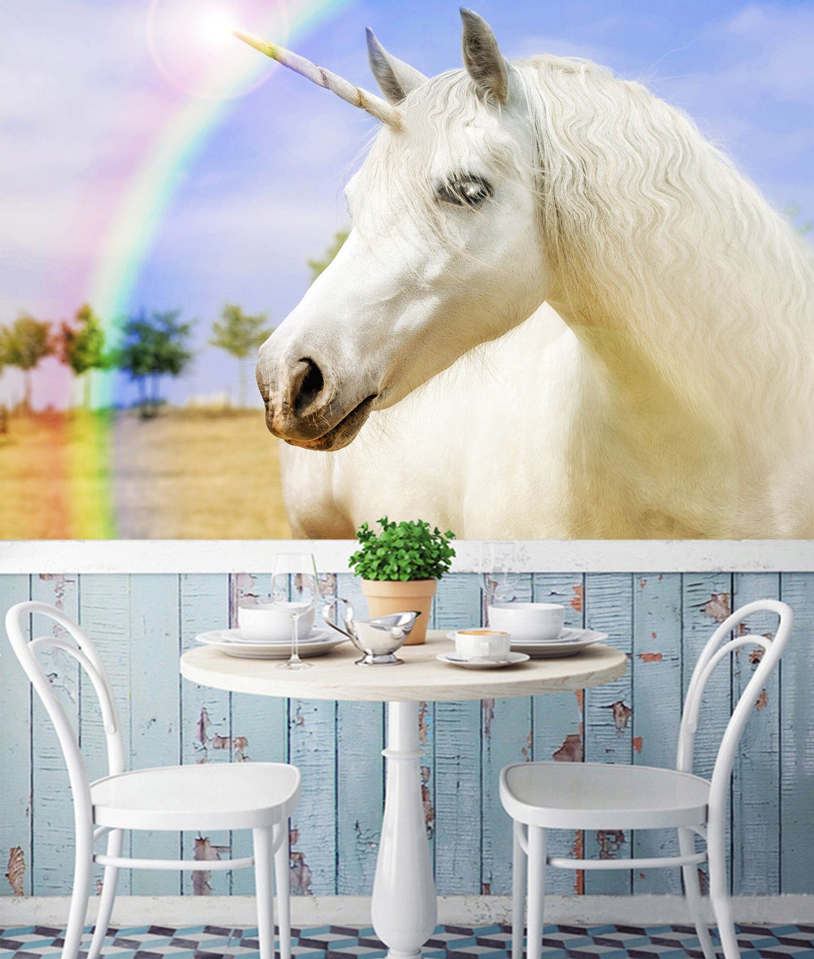 3D White Unicorn 1046 Wall Murals Wallpaper AJ Wallpaper 2 