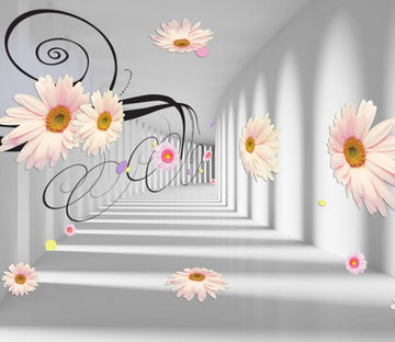 3D Flying Flowers Scene Wallpaper AJ Wallpaper 1 