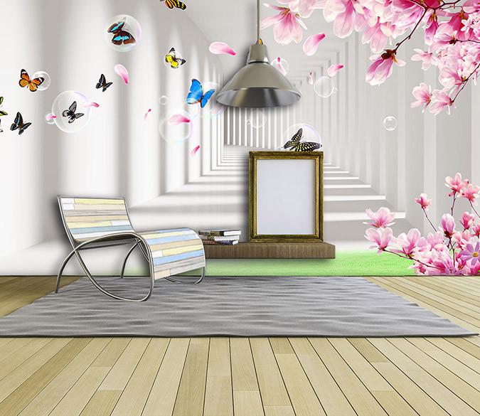 3D Red Charming Flowers Wallpaper AJ Wallpaper 1 