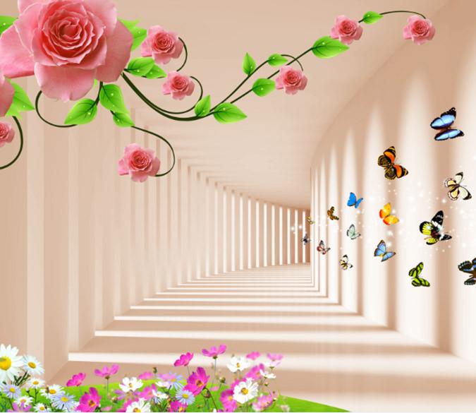 3D Red Gorgeous Flowers Wallpaper AJ Wallpaper 1 