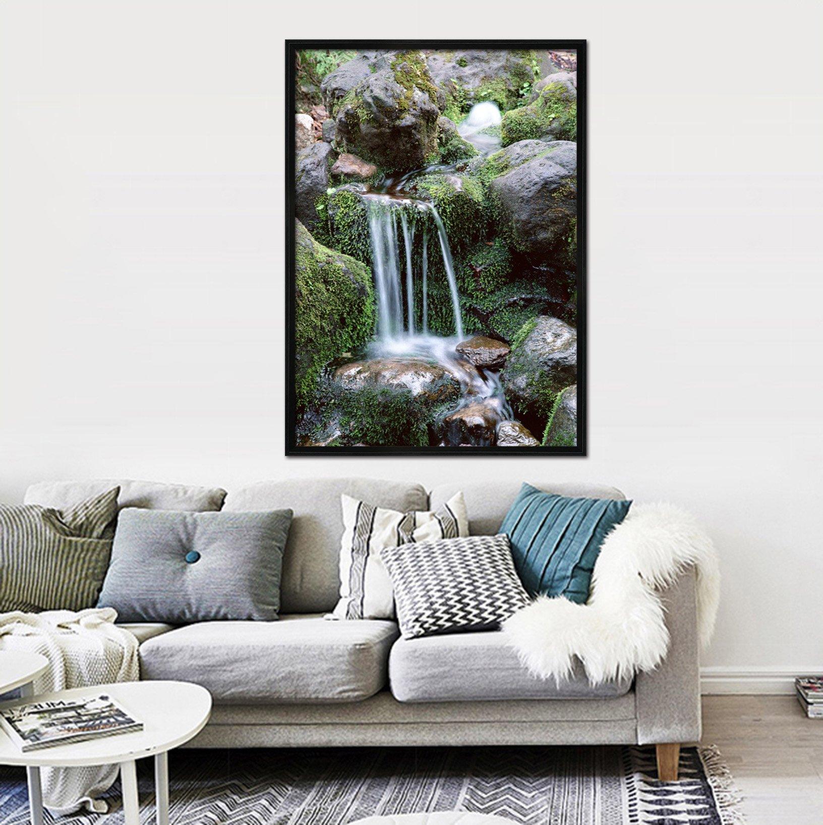 3D Moss Stone 112 Fake Framed Print Painting Wallpaper AJ Creativity Home 