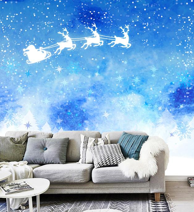 3D Father Christmas Sky Flying 23 Wallpaper AJ Wallpaper 