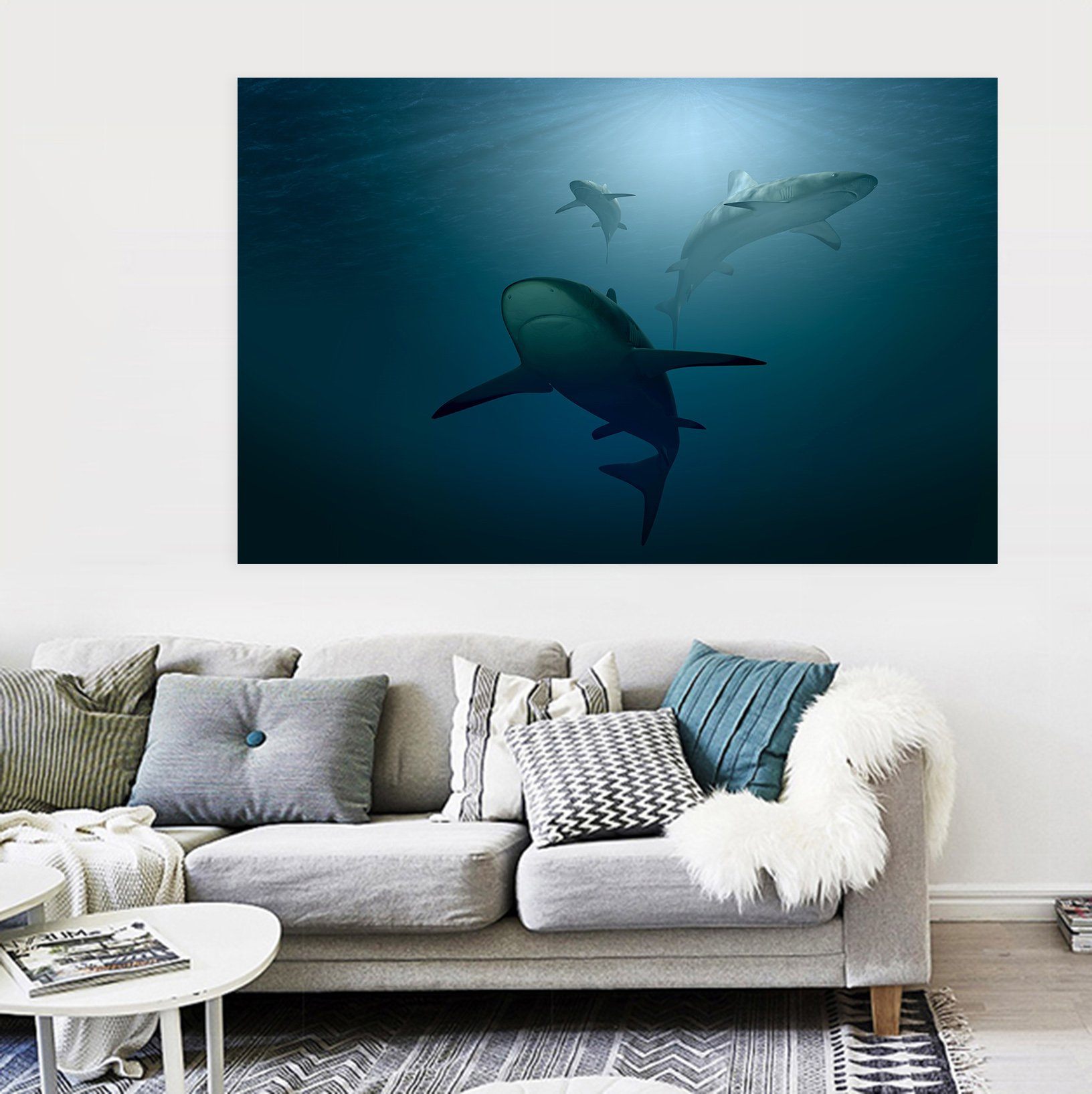 3D Dolphin 64 Animal Wall Stickers Wallpaper AJ Wallpaper 2 