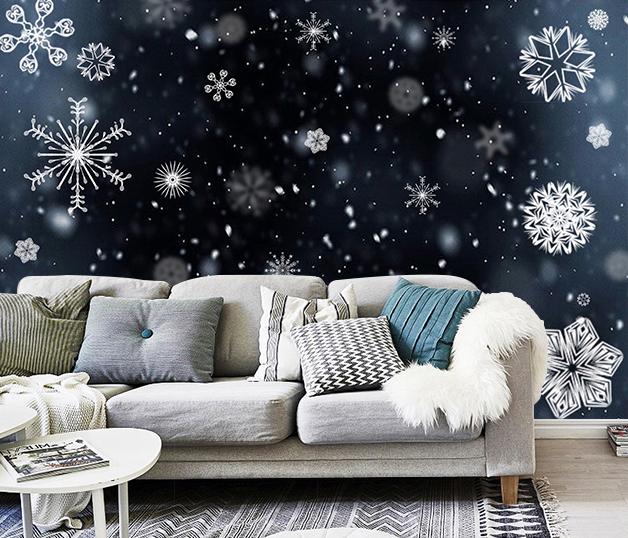 3D Snow Falling 060 Wallpaper AJ Wallpaper 