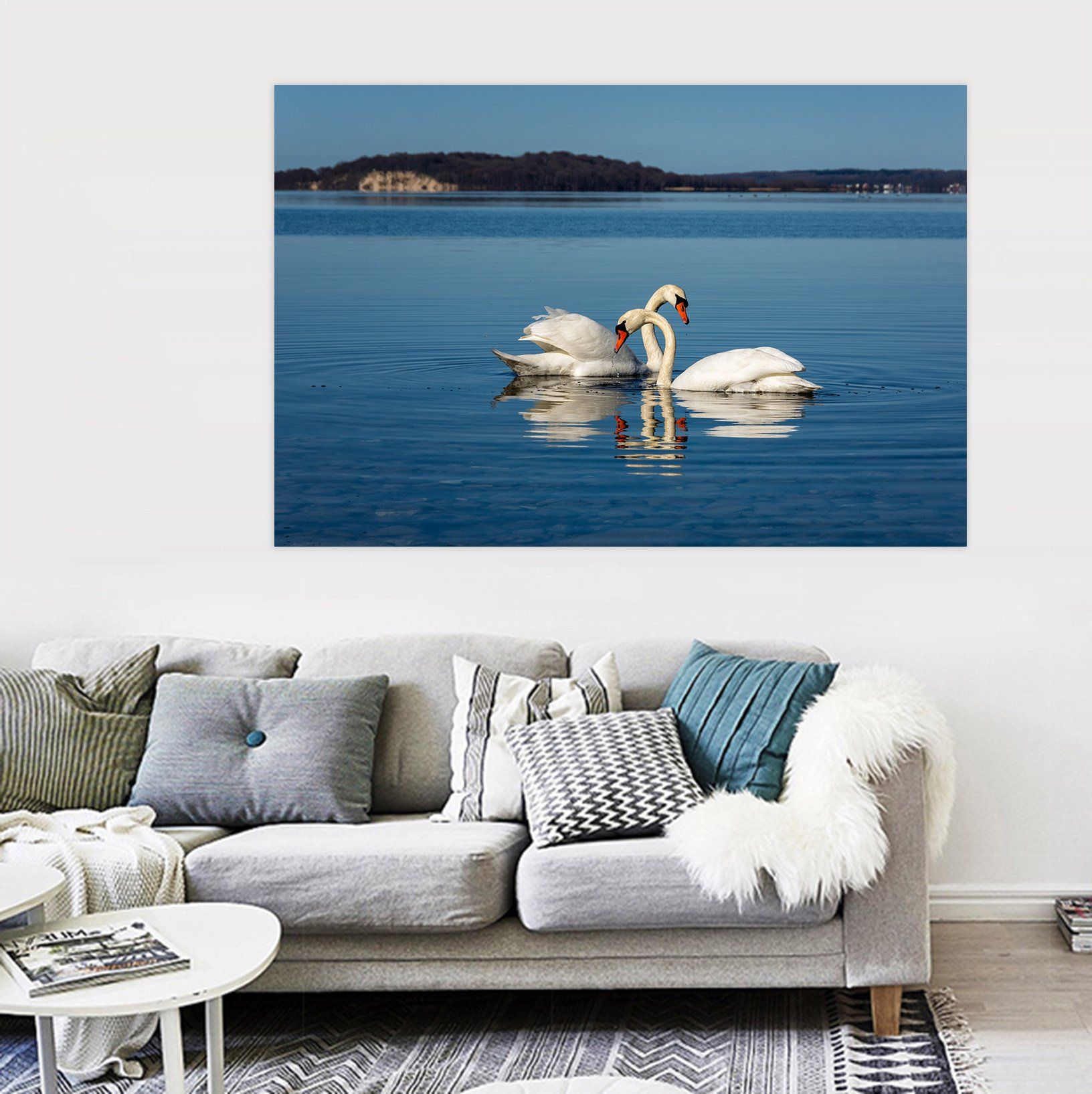 3D Swan Lake 121 Animal Wall Stickers Wallpaper AJ Wallpaper 2 