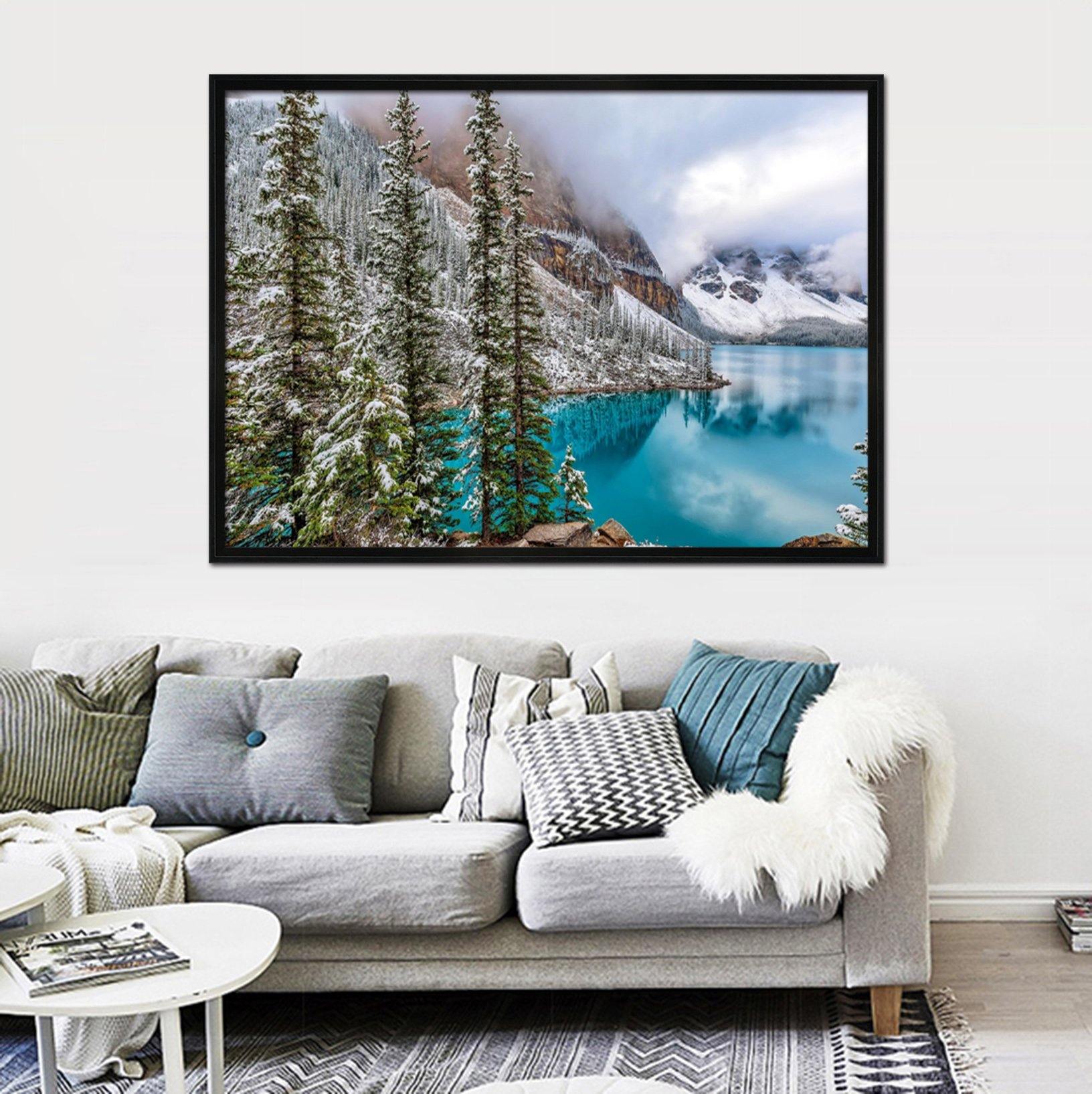 3D Snow Mountain 050 Fake Framed Print Painting Wallpaper AJ Creativity Home 