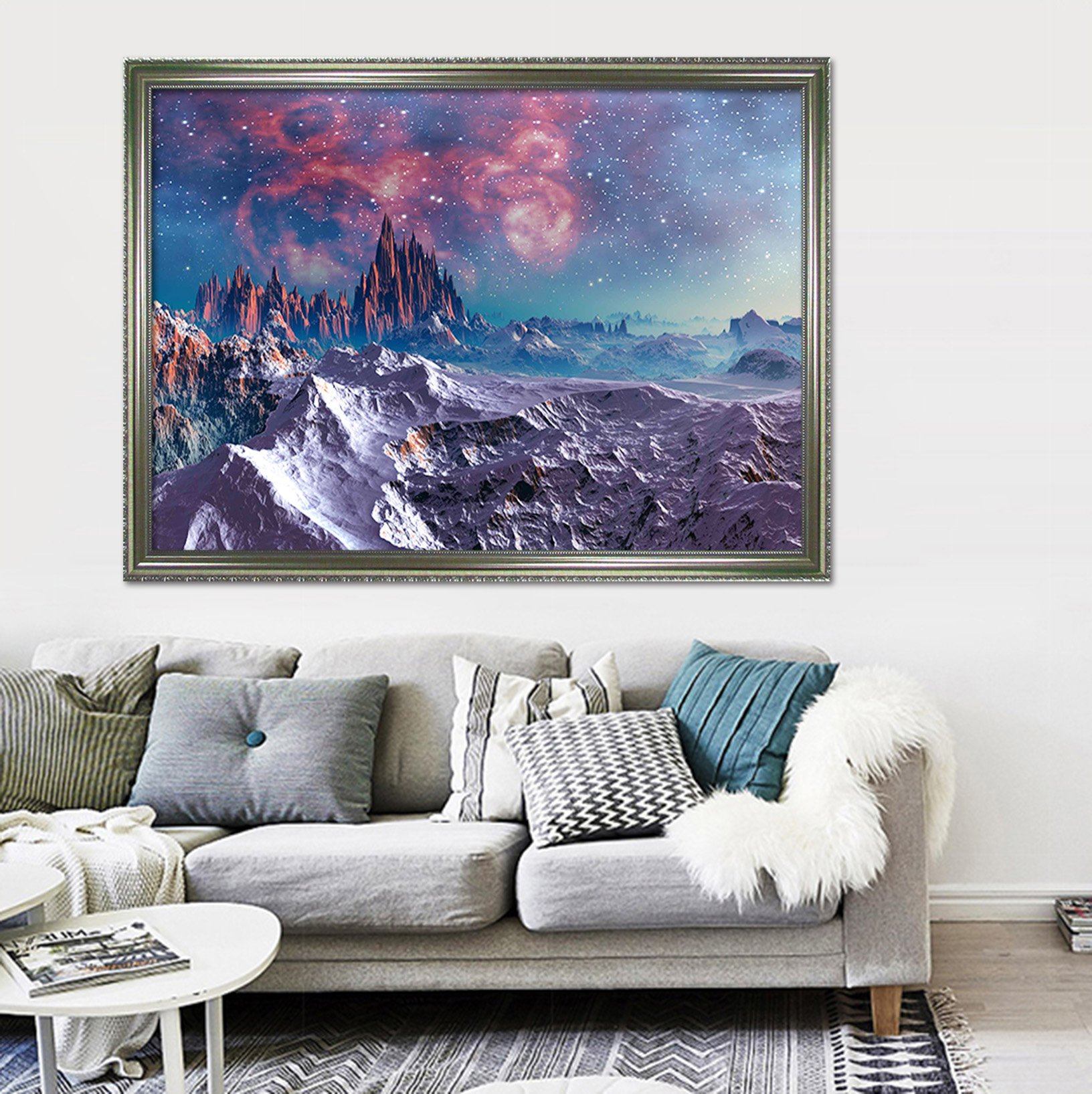 3D Dangerous Peaks 180 Fake Framed Print Painting Wallpaper AJ Creativity Home 