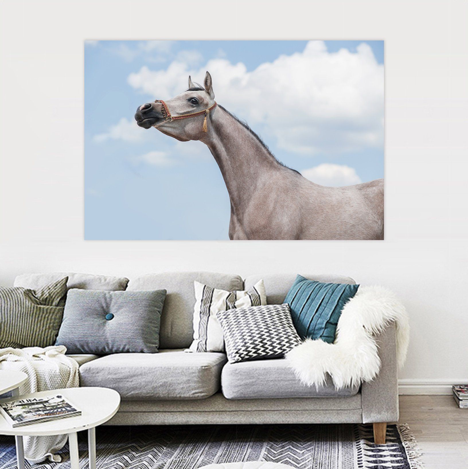 3D White Horse 83 Animal Wall Stickers Wallpaper AJ Wallpaper 2 