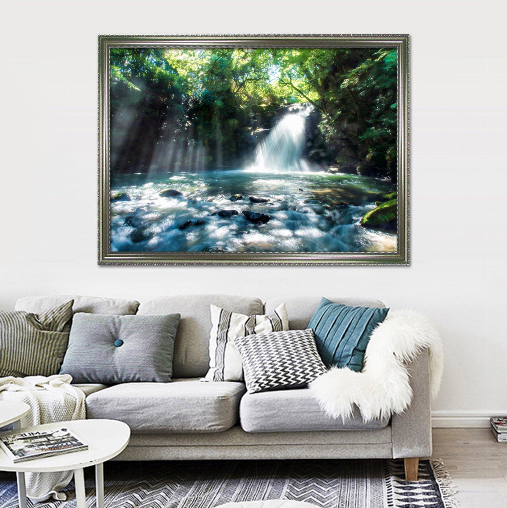 3D Sparkling Lake 195 Fake Framed Print Painting Wallpaper AJ Creativity Home 