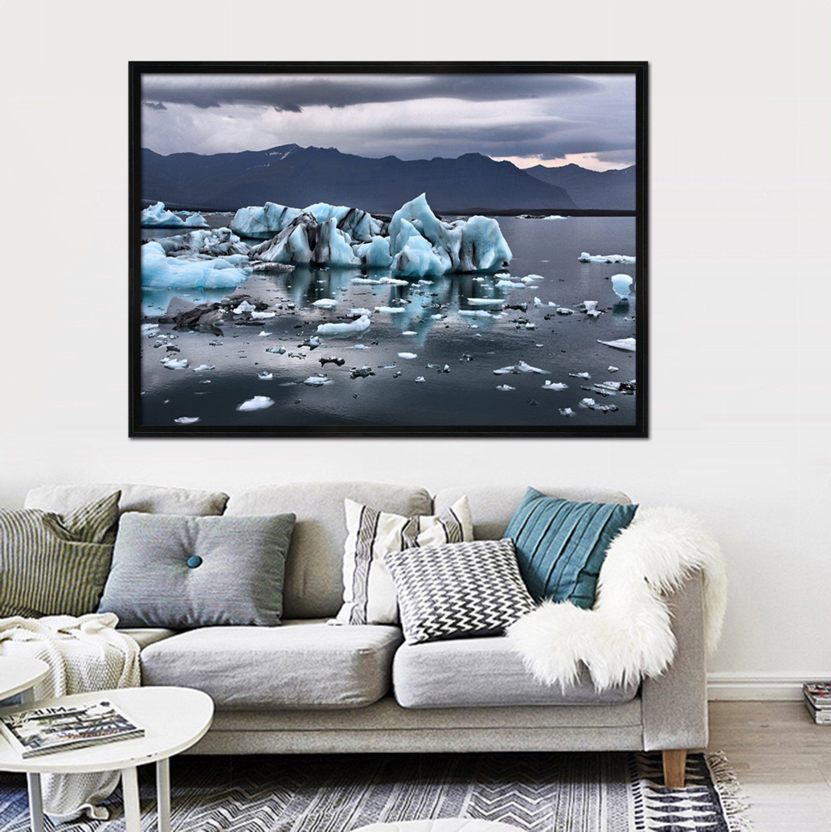 3D Melting Ice 177 Fake Framed Print Painting Wallpaper AJ Creativity Home 