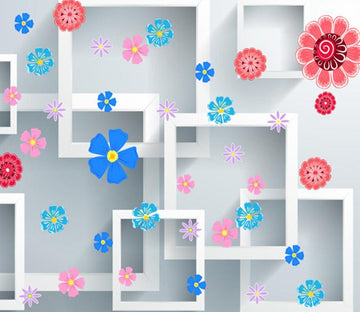 3D Colorful Flowers Wallpaper AJ Wallpaper 1 