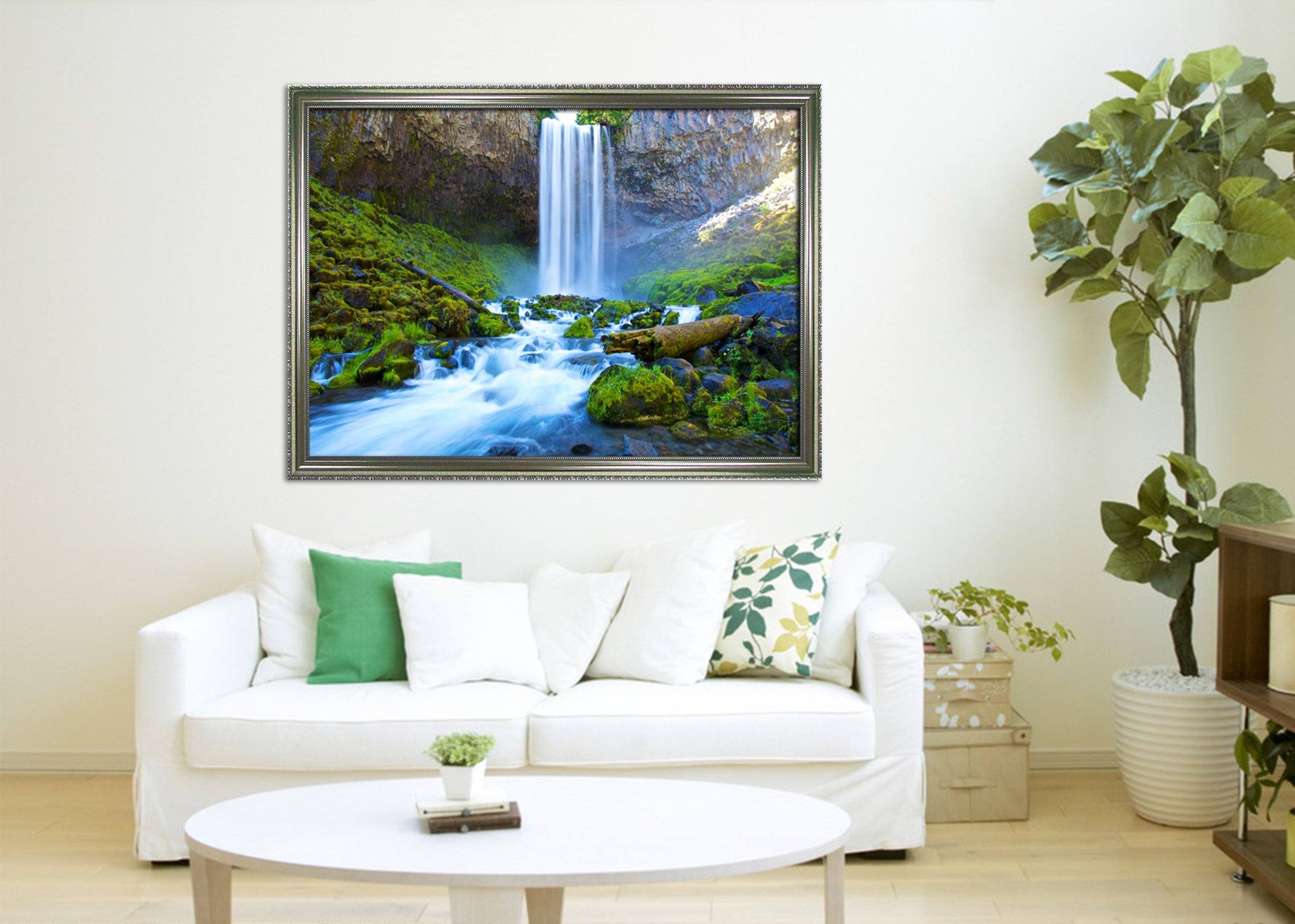 3D Cliff Moss 013 Fake Framed Print Painting Wallpaper AJ Creativity Home 