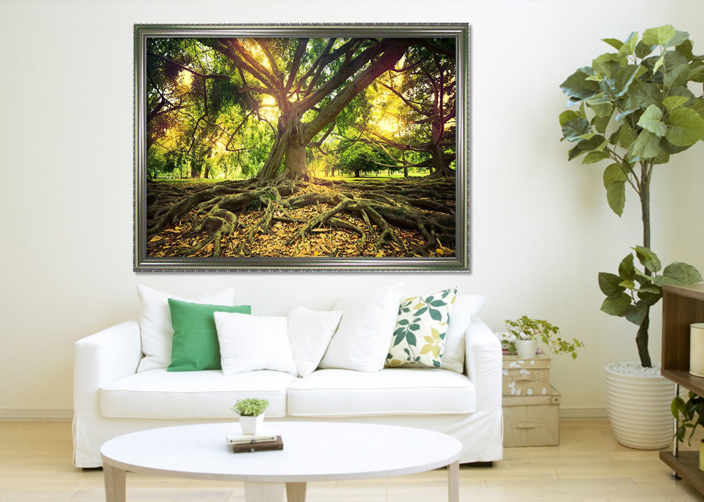 3D Giant Trees 013 Fake Framed Print Painting Wallpaper AJ Creativity Home 