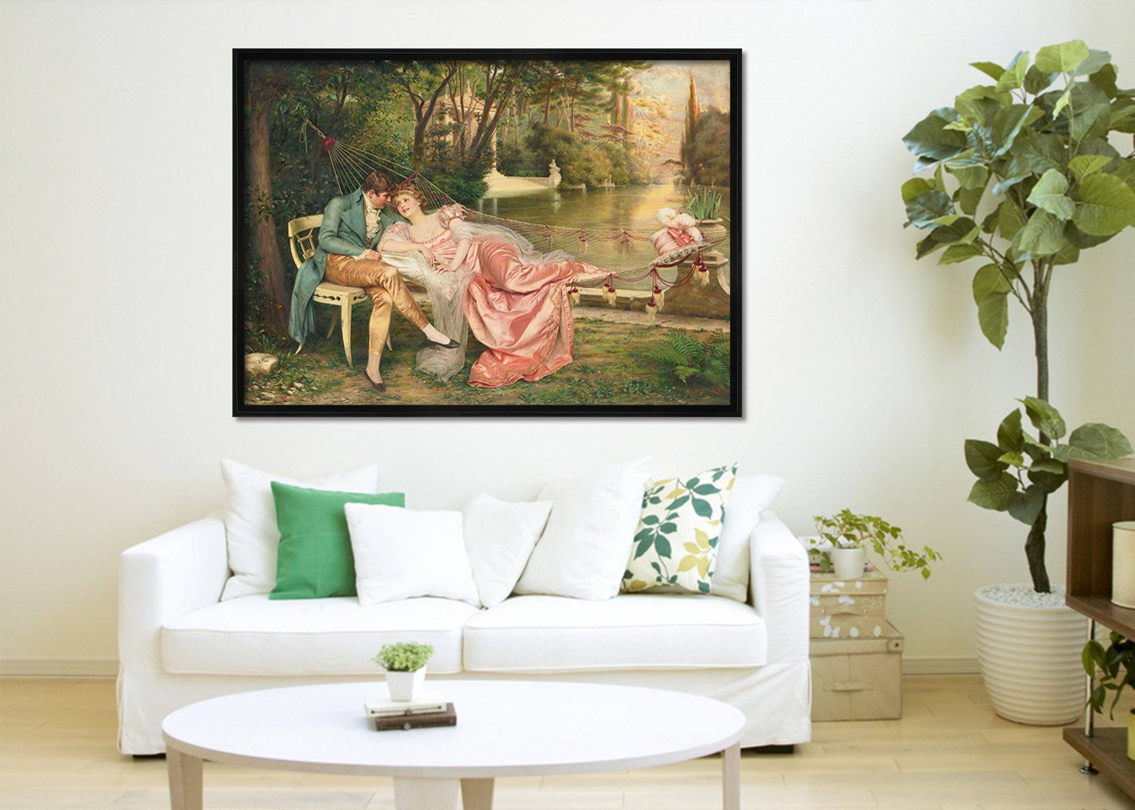3D Swing Chat 149 Fake Framed Print Painting Wallpaper AJ Creativity Home 