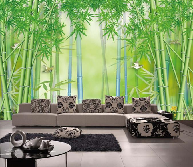 3D Bamboo Forest Bird Wallpaper AJ Wallpaper 1 