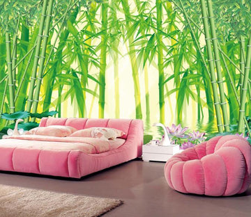 3D Simple Bamboo Forest Sunshine Wallpaper AJ Wallpaper 1 