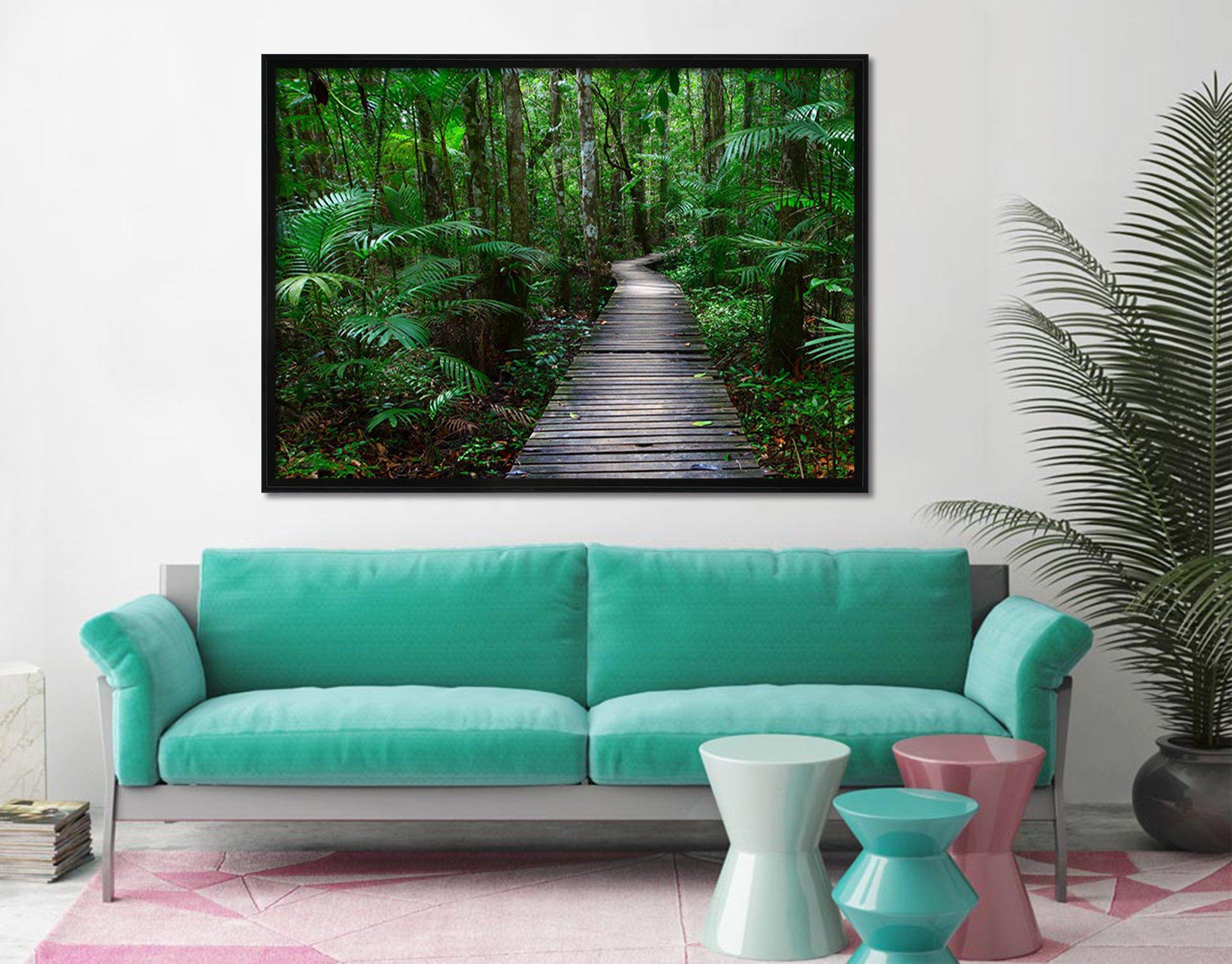 3D Quiet Trail 072 Fake Framed Print Painting Wallpaper AJ Creativity Home 