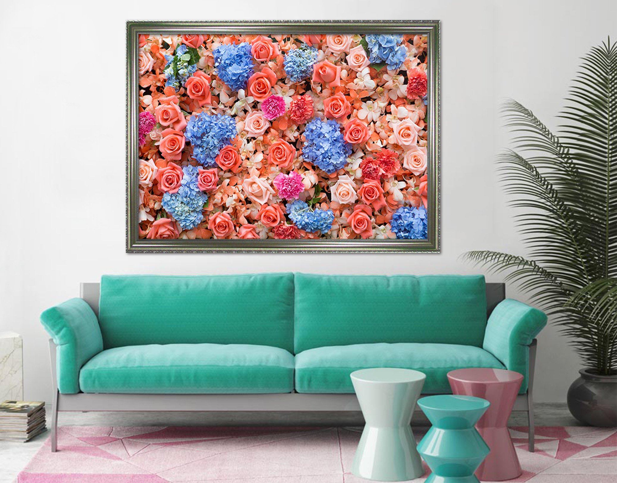 3D Beautiful Flowers 191 Fake Framed Print Painting Wallpaper AJ Creativity Home 