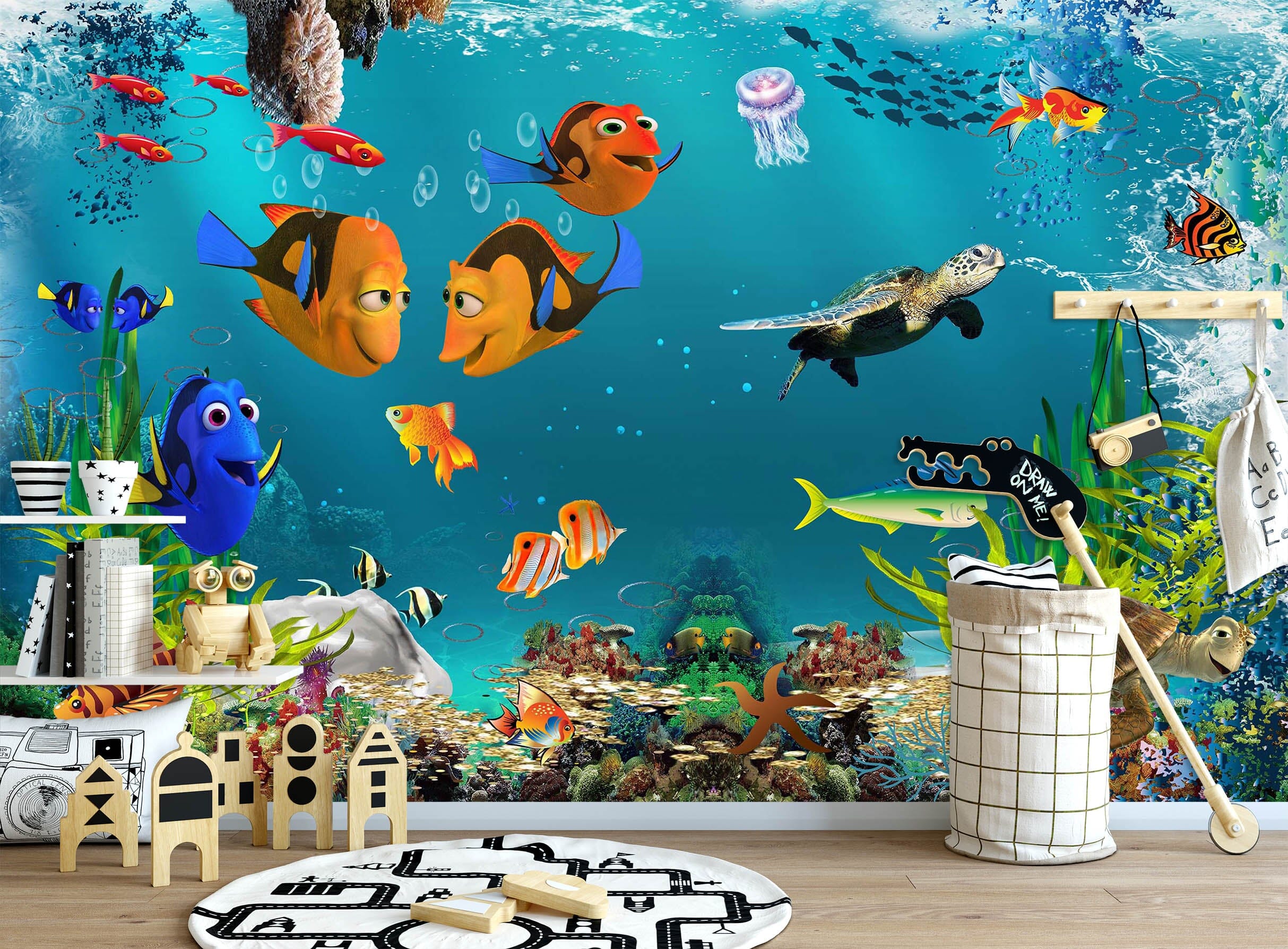 3D Clown Fish 1444 Wall Murals Wallpaper AJ Wallpaper 2 